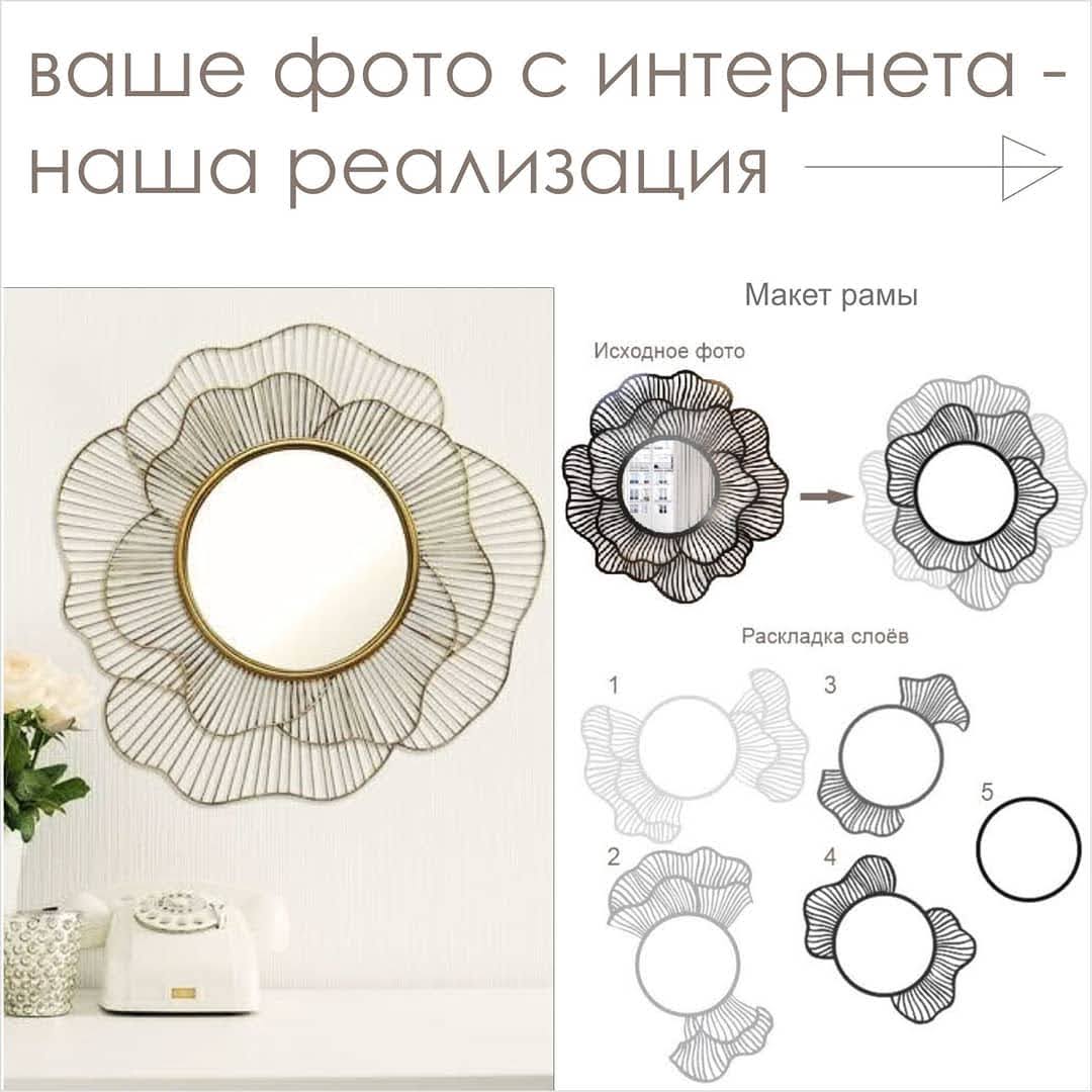 Зеркало Цветок